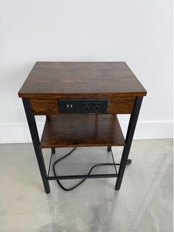 Side table with outlets