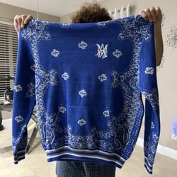 Blue Amiri Bandana Hoodie