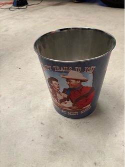 Roy Rogers Metal Trash Can