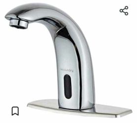 0763: New Automatic Touchless Sensor Faucet, 120V Auto Sensor Bathroom Sink Faucet, Hands Free Bathroom Water Tap, Brushed Nickel