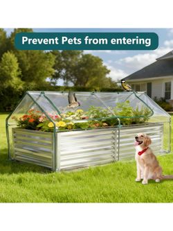 Galvanized Raised Bed with cover Green House