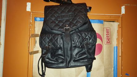 Rose design Black Backpack