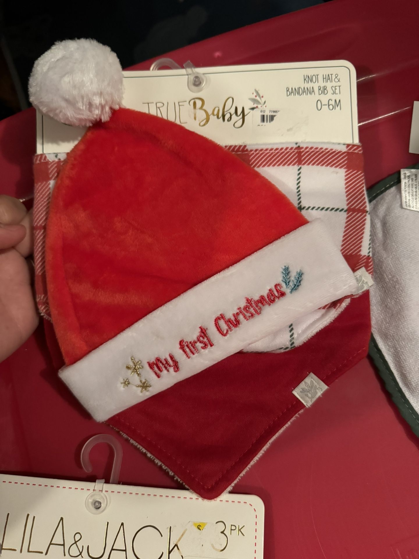 Baby Christmas Bibs Set My First Christmas Hat And Bandana Bib Set