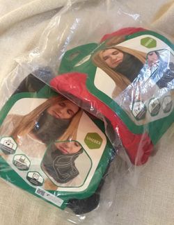 Lot Of 2 Trtl Travel Pillow Neck Support Black & Red Set Brand New