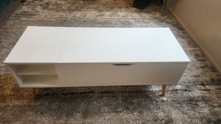White fold out coffee table