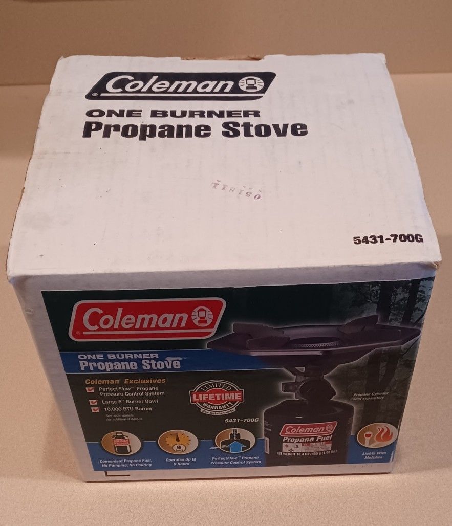 Coleman One Burner Propane Stove 5431-700G 