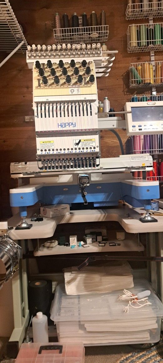 Happy Japan Embroidery Machine 15 Needles Plus Accessories 