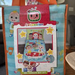 Cocomelon 3 piece Toddler Bed Set