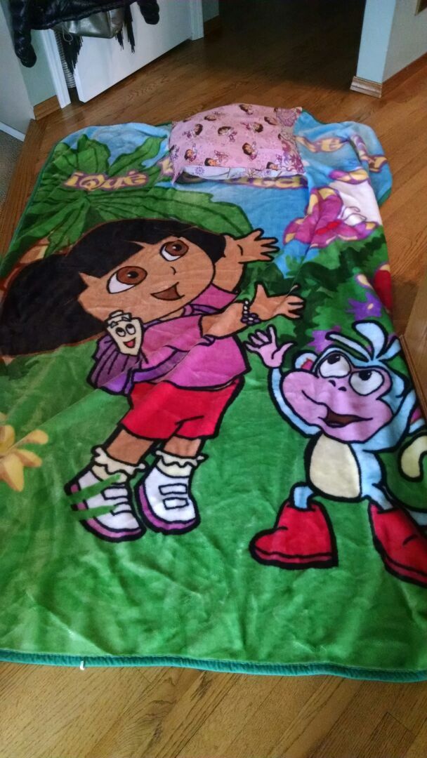 Dora the explorer blanket with pillow