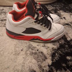 Air Jordan 5's Low Top Fury Red