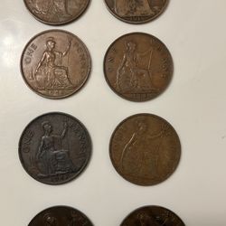 Antique British Coins-One Penny