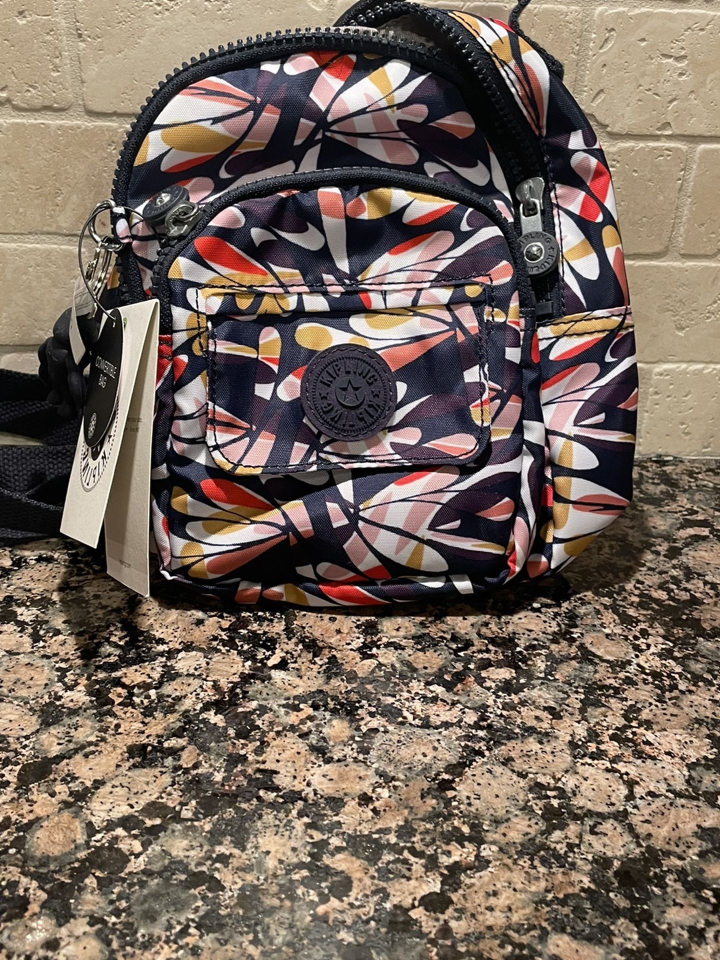 Kipling Alber 3-in-1 Mini Floral Backpack