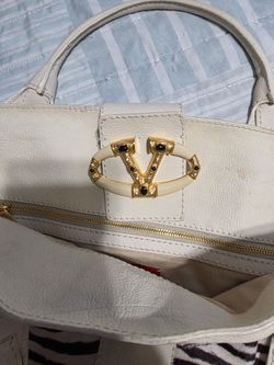 Valentino Cream Leather Handbag