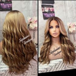 Human Hair Blended Lace Front Wig 