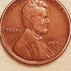 1924 D Wheat Back Cent Coin 