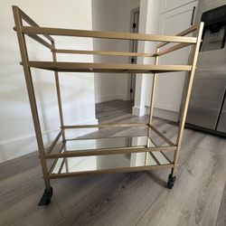 Gold Mirror bar cart