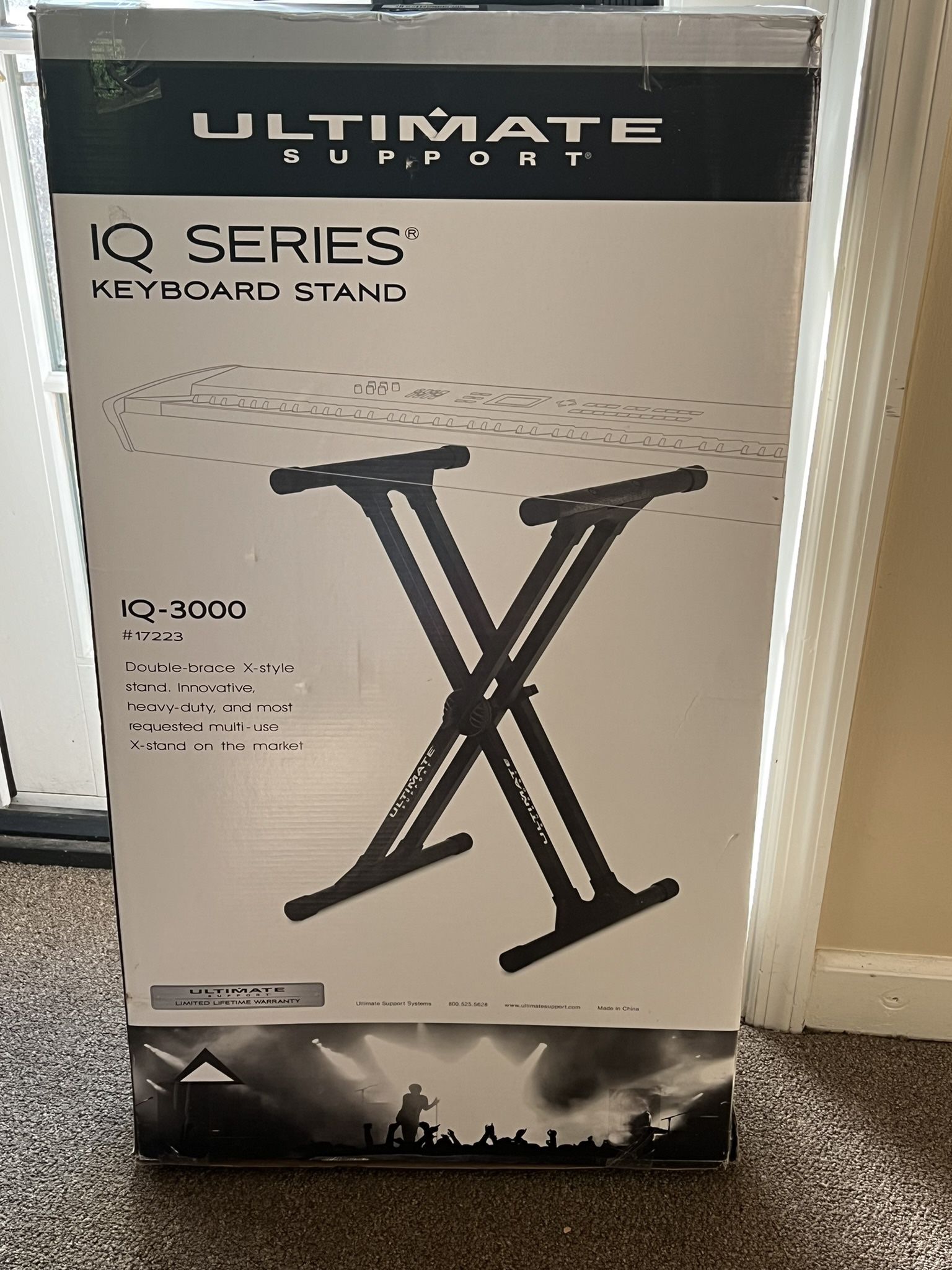 Ultimate IQ-3000 Double Brace X-Style Keyboard Stand