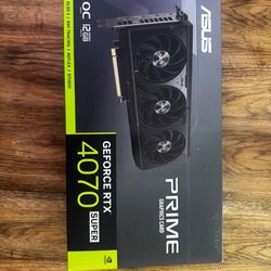 ASUS The SFF-Ready Prime GeForce RTX 4070 Super OC Edition 12GB GDDR6X Graphics Card