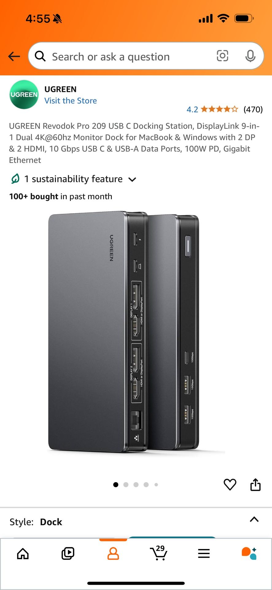 UGREEN Dual Monitor Dock