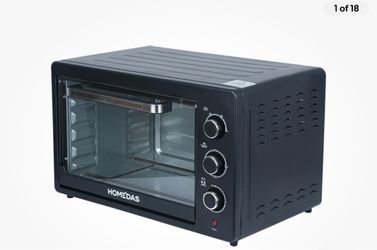 HOMEDAS 4 Slice Countertop Toaster Oven with 3 Settings, Black, New