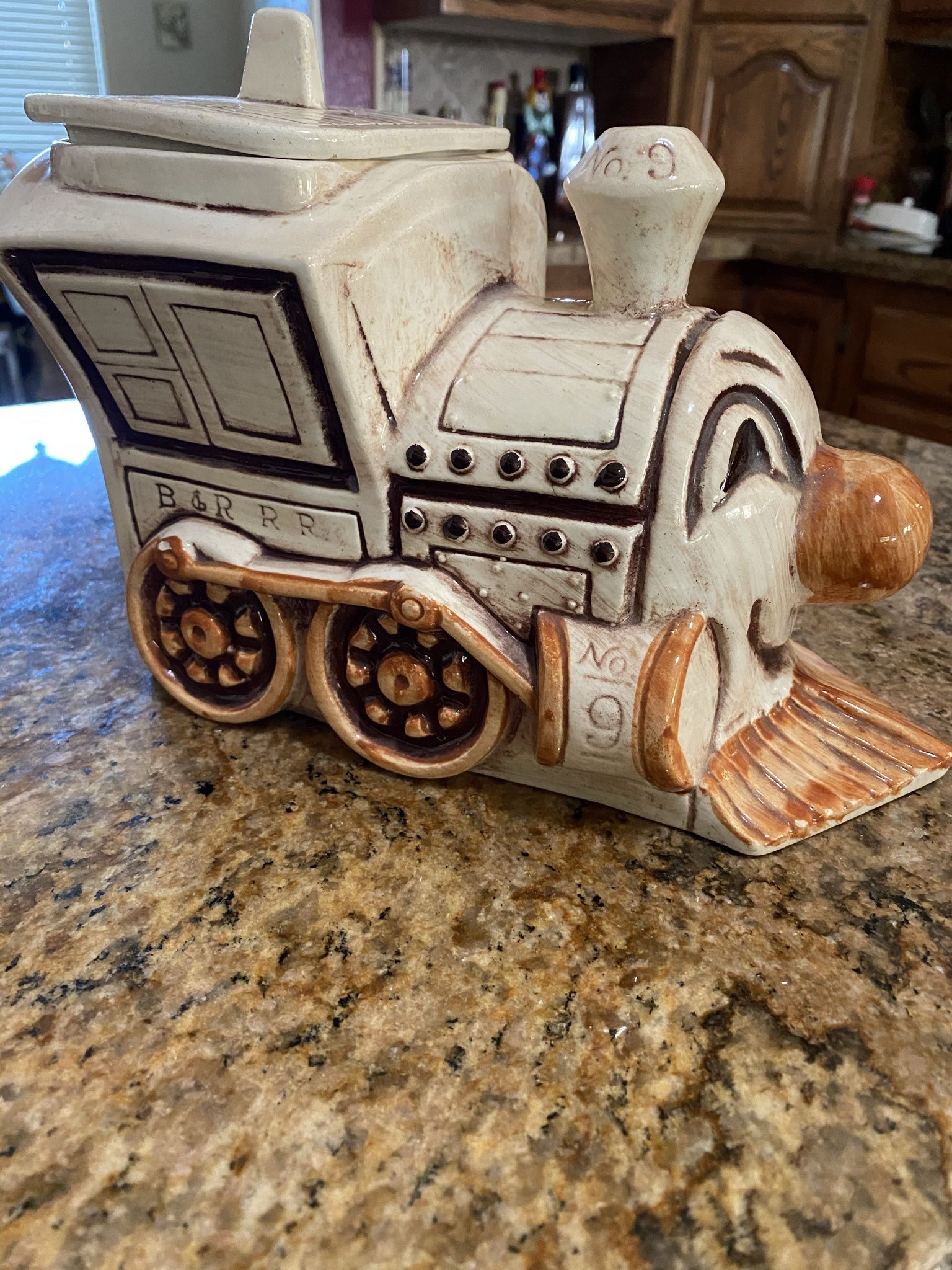 Vintage  Train  Cookie Jar Storage 