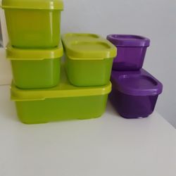 RUBBERMAID Stacksbles Food Storage, Some Never Used All Set For $15, Neon Colors Rare To Find Them