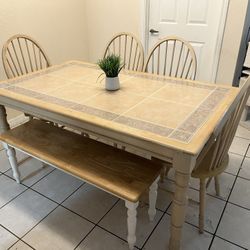 Wood Table Sits 6 People 