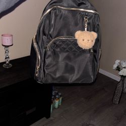 Gold And Black Backpack 