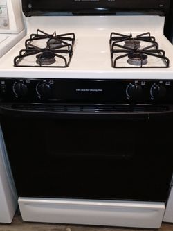 White An Black Gas Stove