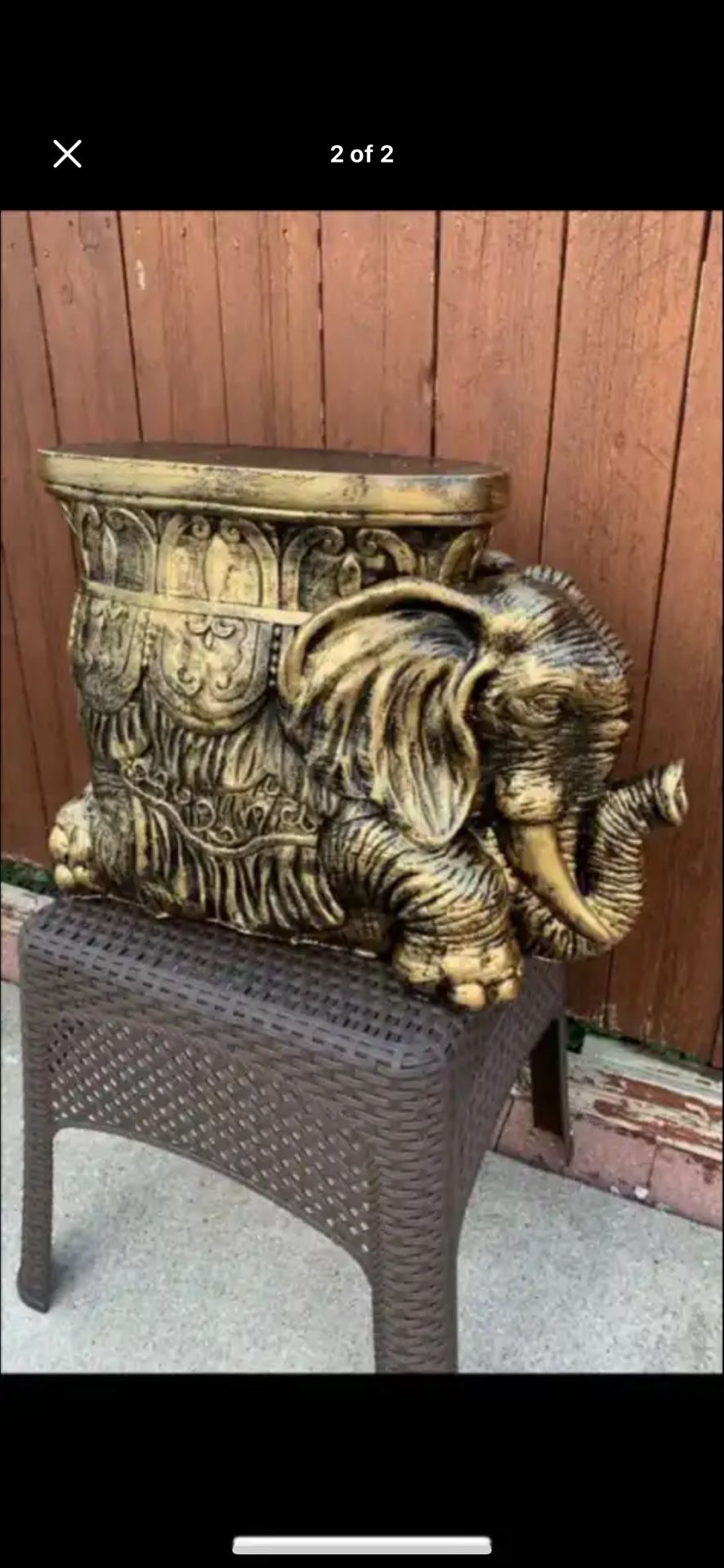 Large Elephant Floor Table
