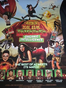 Attack of the Killer Tomatoes Organic intelligence SDCC Poster plus trading cards and lanyard