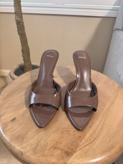 Brown Slide Heel