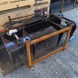 72" Skid Steer Hydraulic Double Grapple Bucket Attachment. New!