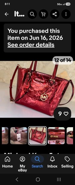Authentic Red MK purse. New