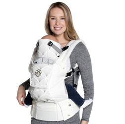 LILLEbaby Complete Luxe embossed white and gold baby carrier
