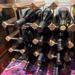 Elegant Wooden Wine Rack