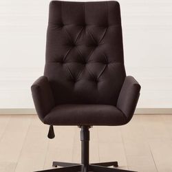 CB2 Arzella Black Burl Office Chair