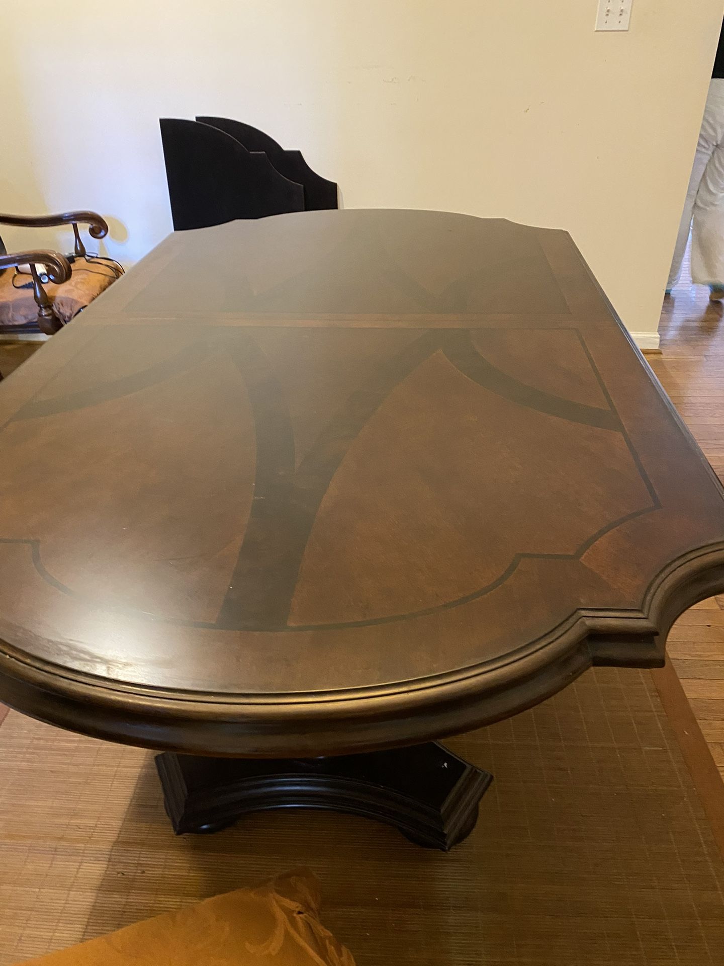 Double Pedestal Solid Wood Dining Table
