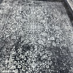 Black And White Modern Rug. 8 By 10