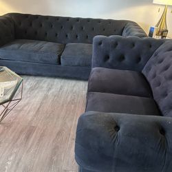 Black Sofa And Love Seat
