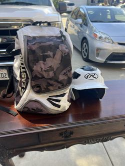 Baseball Backpack & Batting Helmet
