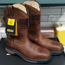 New Ariat Work Hog Boots Carbon Toe Mens Size 10.5D With Box