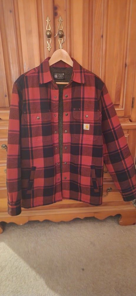 Carhartt 106354 Men's Relaxed Fit Sherpa Lined Flannel Shirt