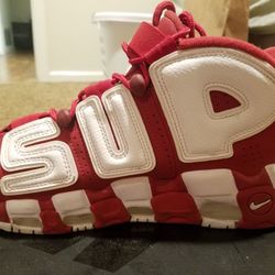 Supreme x uptempo red size 10