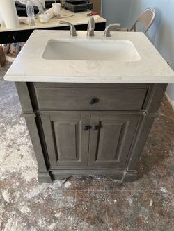 BATHROOM SINK/VANITY Casanova 28" Antique Gray Vanity by Lanza