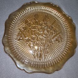 iridescent Iris & Herringbone 9" diameter dinner Plate