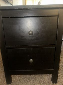 Black Nightstand Dresser 