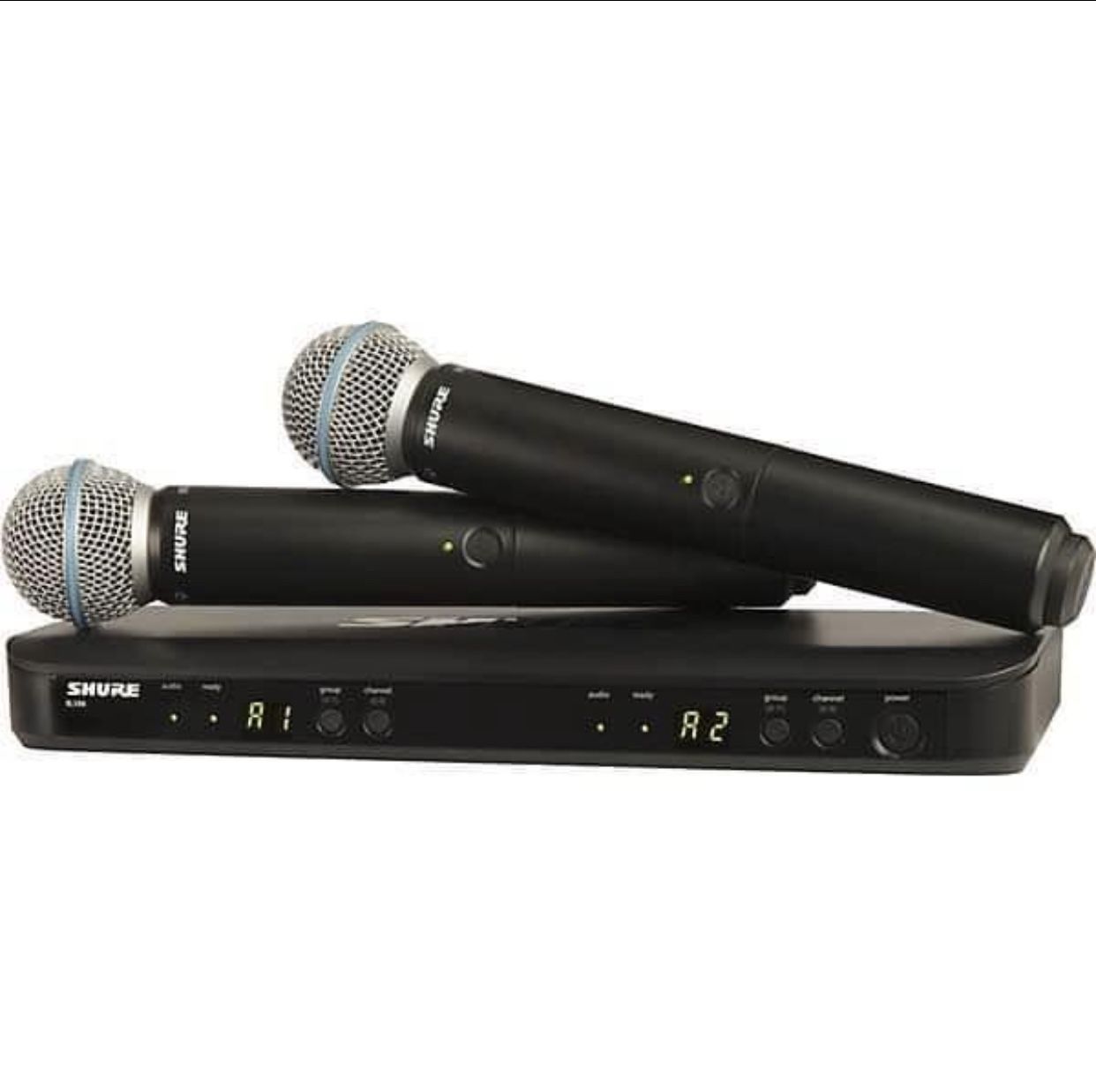 Shure BLX288/Beta58 UHF Wireless Microphone System - Perfect for Church, Karaoke, Vocals - 14-Hour Battery Life, 300 ft Range | Includes (2) BETA 58A