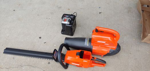 Echo 58v Hedge trimmer and blower 4ah battery