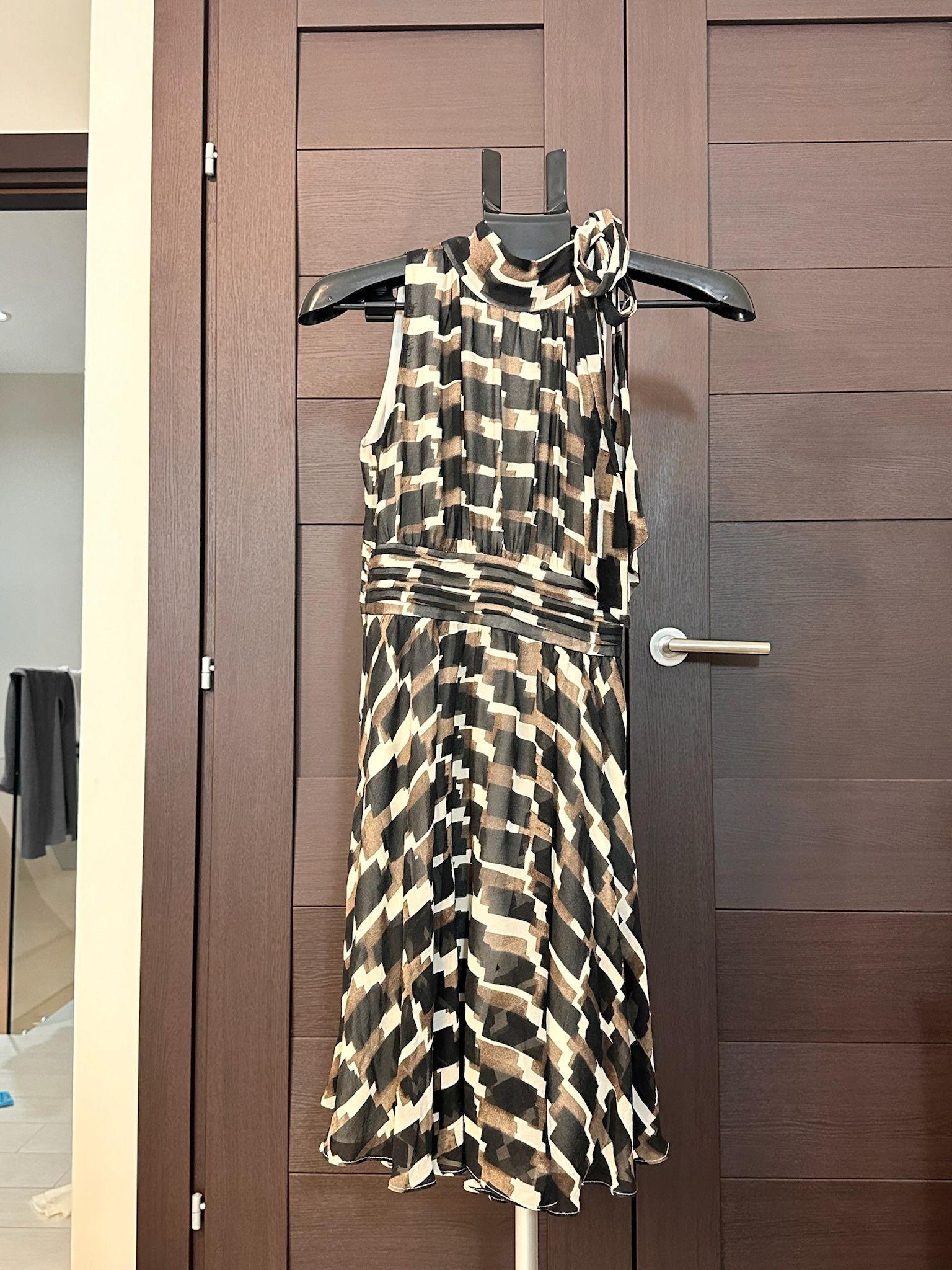 Banana Republic Black and White Midi Dress